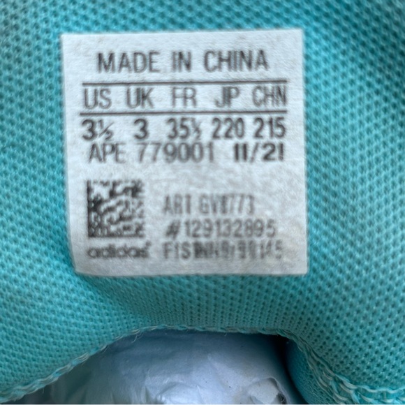 Adidas Harden Vol. 6 J “Pulse Aqua Solar Yellow” Kids Boost | Boys Size 3.5 - Picture 4 of 16